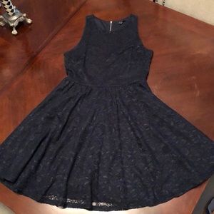 navy lace dress